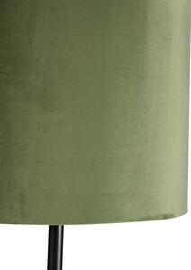 Lampă de podea botanică neagră cu umbră verde 40 cm - Simplo