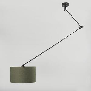 Lampă suspendată neagră cu umbră 35 cm reglabilă verde - Blitz I