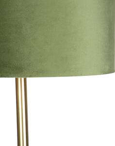 Lampă de podea botanică din alamă cu umbră verde 40 cm - Simplo