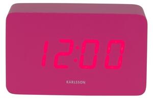 Karlsson 5983BP ceas LED de design cu alarmă roz,10 cm