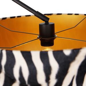 Lampa moderna abajur negru design zebra 50 cm - Editor
