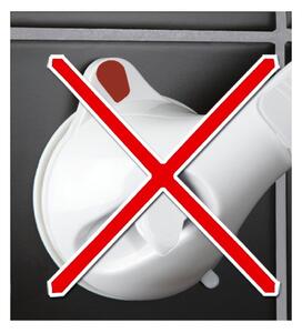 Mâner de siguranță pentru cabina de duş Wenko Secura, 29 cm L, alb
