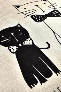 Covoras pentru baie Little Cats Gri / Negru, 40 x 60 cm