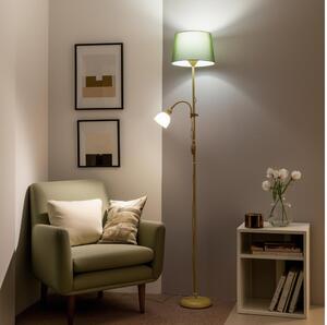 Brilagi - Lampă de podea CERIA 1xE27/100W/230V + 1xE14/25W auriu/verde