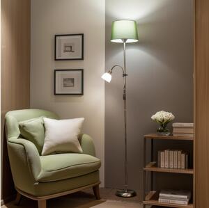 Brilagi - Lampadar CERIA 1xE27/100W/230V + 1xE14/25W crom mat/verde