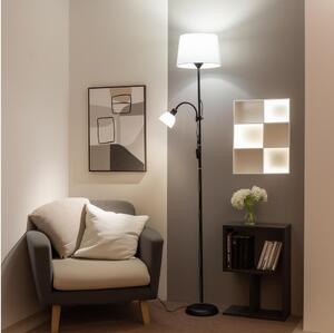 Brilagi - Lampă de podea CERIA 1xE27/100W/230V + 1xE14/25W, negru/alb