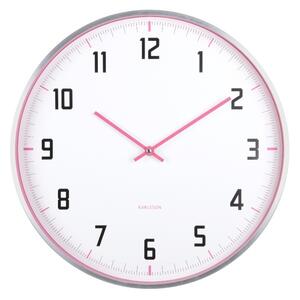 Karlsson 5969BP design ceas de perete roz, diametru 40 cm
