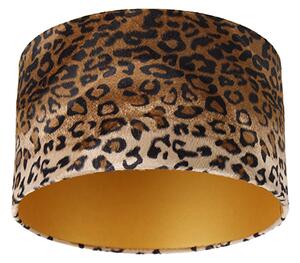 Abajur velur design leopard 35/35/20 auriu interior