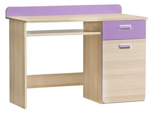 KONDELA Masă PC, frasin/violet, EGO L10