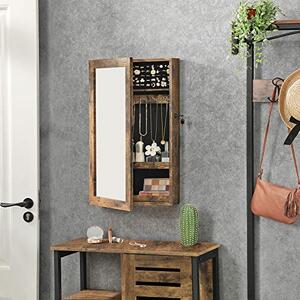 Dulap pentru bijuterii, Songmics, Maro, 67.3x9.7x37.2 cm