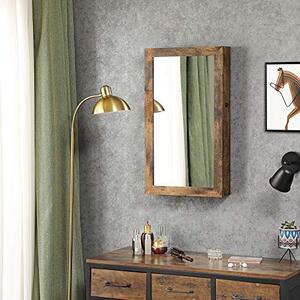 Dulap pentru bijuterii, Songmics, Maro, 67.3x9.7x37.2 cm