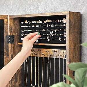 Dulap pentru bijuterii, Songmics, Maro, 67.3x9.7x37.2 cm