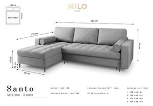 Canapea extensibilă cu șezlong stânga Milo Casa Santo, bej