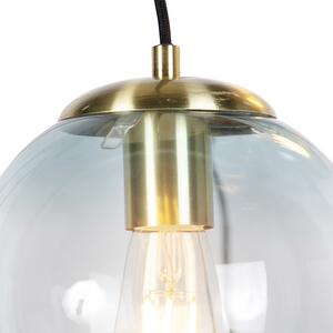 Lampă suspendată Art Deco din alamă cu 7 lumini - Pallon