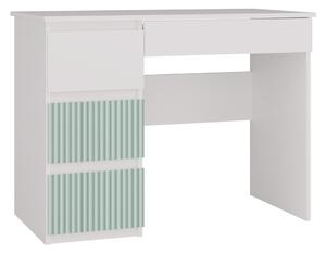 Drohmo MIX Mijas ARTEO birou cu sertare pe partea stângă, 51x98x76 cm, alb-verde mentă