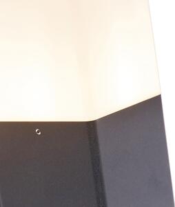 Lampă de perete de exterior neagră cu nuanță albă opală IP44 - Danemarca