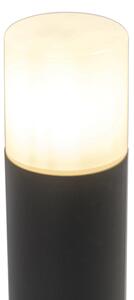 Lampă exterioară permanentă, neagră, cu abajur opal alb, 30 cm IP44 - Odense