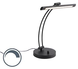 Lampă de masă de design neagră, cu LED-uri cu reglaj - Masă