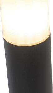 Lampă de exterior neagră cu nuanță alb opal 50 cm - Odense