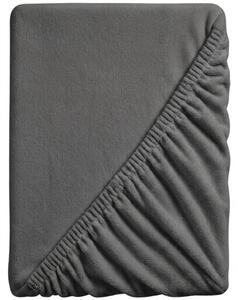 Cearsaf Cocolino microplus cu elastic SOFT 90x200 cm gri inchis