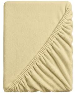 Cearsaf Cocolino microplus cu elastic SOFT 180x200 cm galben