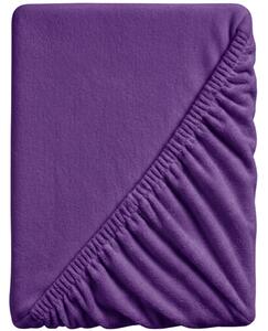 Cearsaf Cocolino microplus cu elastic SOFT 90x200 cm mov inchis
