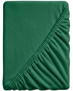 Cearsaf Cocolino microplus cu elastic SOFT 180x200 cm verde inchis