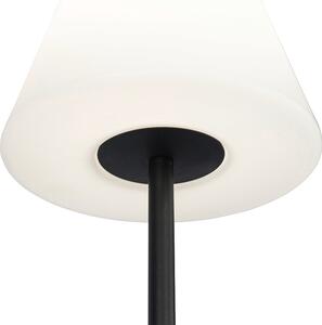 Lampă de exterior negru cu umbră albă IP65 25 cm - Virginia