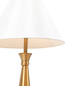 Lampă de masă clasică bronz cu nuanță crem - Taula