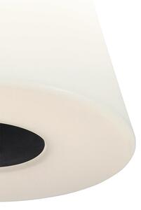 Lampă de exterior negru cu umbră albă 35 cm IP65 - Virginia