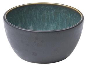 Bol din ceramică și glazură interioară verde Bitz Mensa, diametru 10 cm, negru