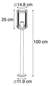 Lampa de exterior design neagra 100 cm IP44 - Schiedam
