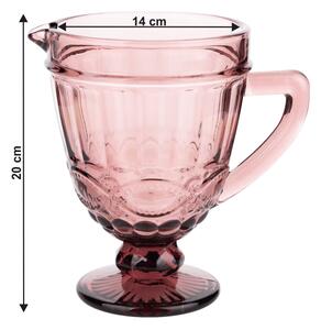 KONDELA Carafă de apă, 1150ml, roz, SAVOY