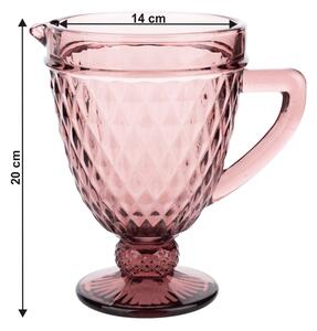 KONDELA Sticlă de apă, 1150ml, roz, VERITAS
