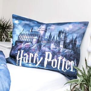 Lenjerie de pat din bumbac cu efect luminos pentru copii Jerry Fabrics Harry Potter, 140 x 200 cm, albastru