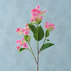 Fir floare artificiala Hydrangea Roz / Verde, H75 cm