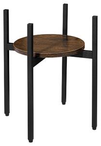 Suport rotund pentru flori TAYLOR ⌀ 32 cm, maro rustic/negru
