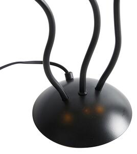 Lampă de masă design neagră 3 lumini - Wimme