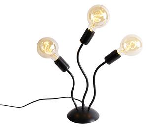 Lampă de masă design negru cu 3 lumini - Wimme