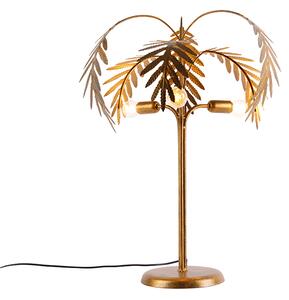 Lampă de masă Art Deco aurie cu 3 lumini - Botanica