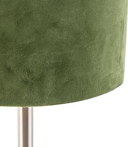 Lampă de masă din oțel cu umbră verde 25 cm - Simplo