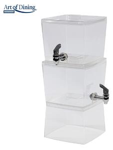 Dispenser pentru bauturi DUO MIX, Heinner Home, 2 recipiente, 5.6L/recipient, plastic, transparent