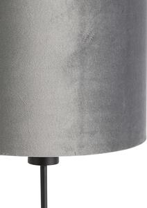 Lampa de masa moderna abajur tesatura neagra gri 25 cm reglabila - Parte