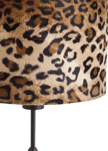 Lampă de masă umbră de catifea neagră design leopard 25 cm - Parte