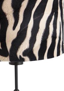 Lampă de masă umbră neagră design zebră 25 cm reglabilă - Parte
