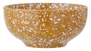 Bol din gresie ceramică Bloomingville Carmel, ø 15,5 cm, portocaliu-alb