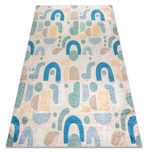 BAMBINO 61460 covor lavabil Geometrică pentru copii anti-alunecare - bej / albastru