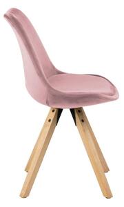 Set 2 scaune Actona Dima Velvet, roz