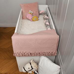 KONDELA Apărătoare pentru pat, roz, 200 cm, MINKO TYPE 2