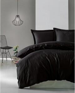 Lenjerie de pat din bumbac satinat Cotton Box Elegant, 200 x 200 cm, negru